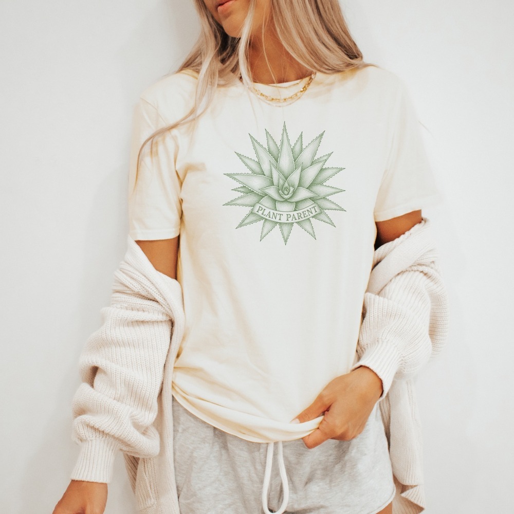 Plant Parent Rosette Succulent Blooming Overhead Tee